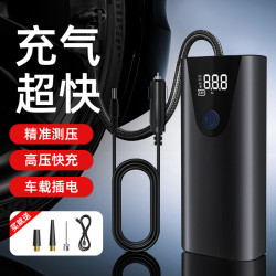 爆款新品車用充氣泵數顯有線大功率可攜式手持式汽車打氣泵