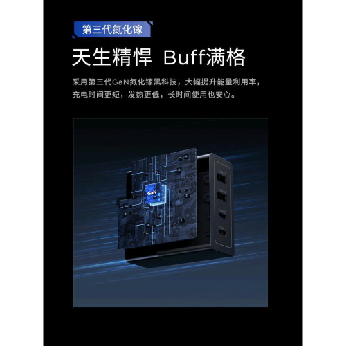thinkplus聯想100W氮化鎵充電器PD充電頭適用蘋果華爲筆電禮品