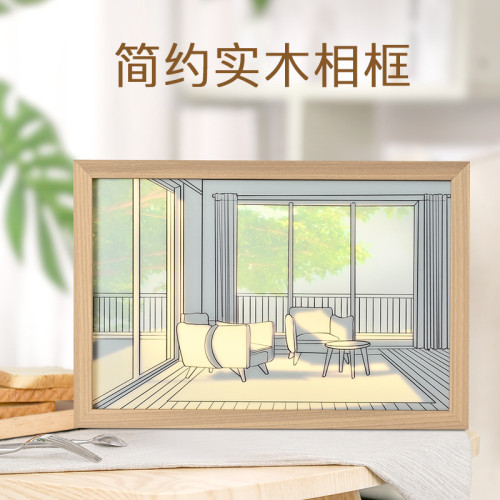 相框畫燈光畫小夜燈 led擺件裝飾壁畫燈客廳臥室觸控光影