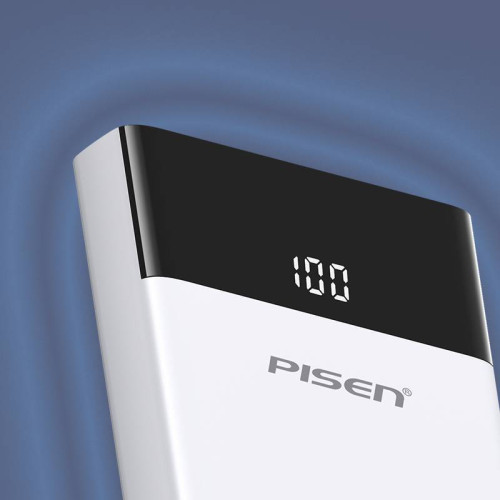 品勝充電寶行動電源10500安培LED全屏版適用蘋果華爲安卓充電白色