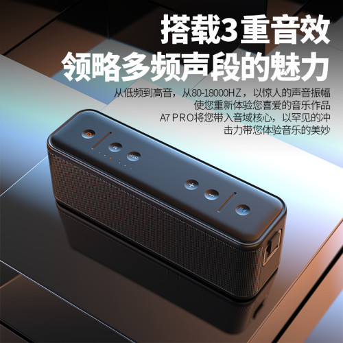 爆款無線藍牙音箱大音量可攜式重低音砲音響TWS插卡家用音箱