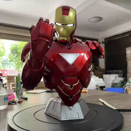新品 雕像iron man 1:2鋼鐵人MK6半身像胸像手辦模型 