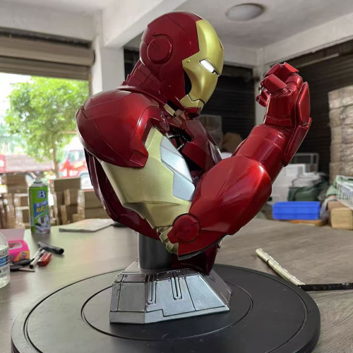 新品 雕像iron man 1:2鋼鐵人MK6半身像胸像手辦模型 