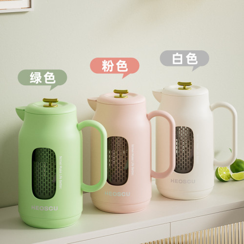 恩爾美玻璃冷水壺大容量耐高溫水杯茶水分離泡茶壺家用防爆涼水壺