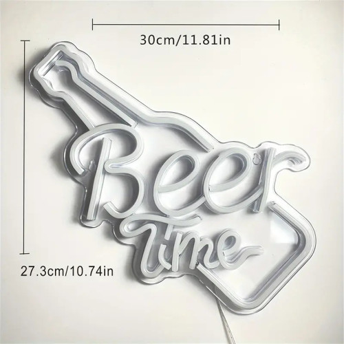 BeerTime造型USB供電酒吧氛圍霓虹燈派對生日可調光