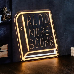 READMOREBOOKSUSB霓虹燈標志書店閲覽室背面雕刻裝飾燈led燈