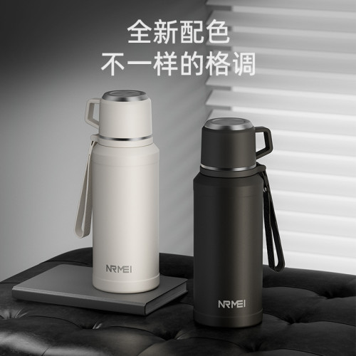 保溫杯大容量2024新款男可攜式茶水分離316不鏽鋼泡茶杯子水壺冬季