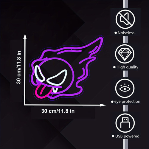 led霓虹燈款鬼火萬聖節霓虹燈字母燈輪廓燈led裝飾燈廣告