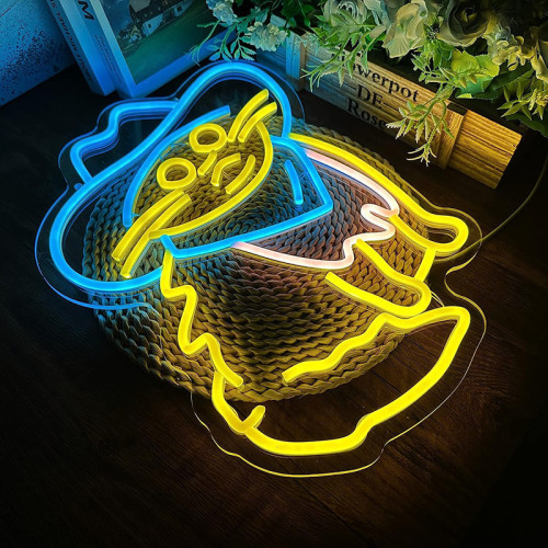 LED牛仔貓霓虹燈牌房間臥室裝飾燈牌室外裝飾露營燈牌