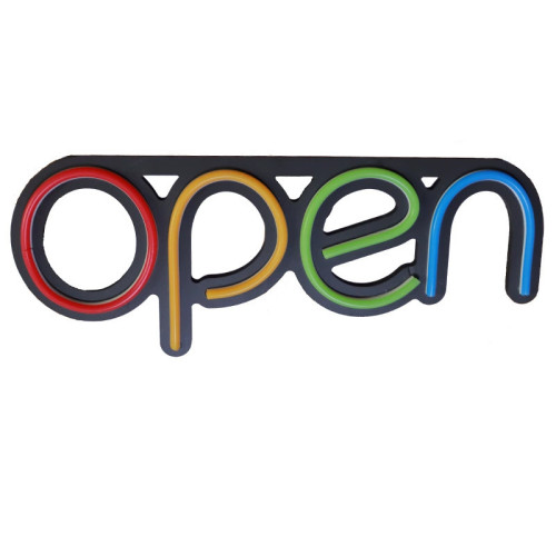 OPEN霓虹燈超高亮營業中商店開業LED廣告牌浮雕霓虹燈牌