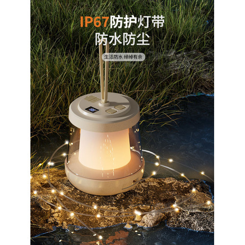 新款星空露營燈戶外串燈氛圍燈帳篷裝飾燈火焰燈防水高亮