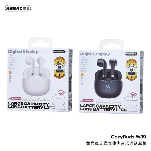 remax 電量顯示真無線藍牙耳機 長續航藍牙5.4手機音樂無線耳機