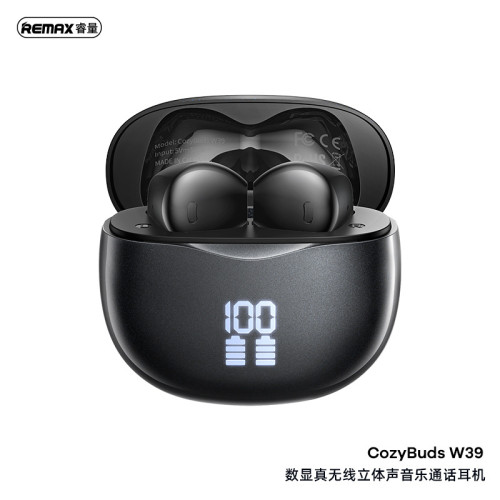 remax 電量顯示真無線藍牙耳機 長續航藍牙5.4手機音樂無線耳機
