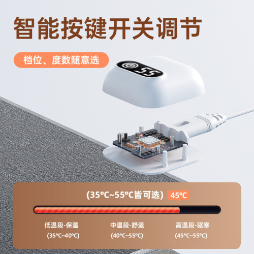 加熱滑鼠墊大號數顯亞麻髮熱暖桌墊辦公室電腦桌面髮熱墊