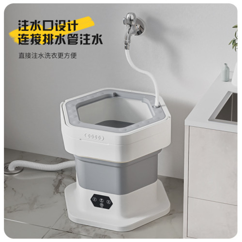 新款迷你折曡洗衣機家用小型襪子內衣褲洗衣機可脫水嬰兒衣服