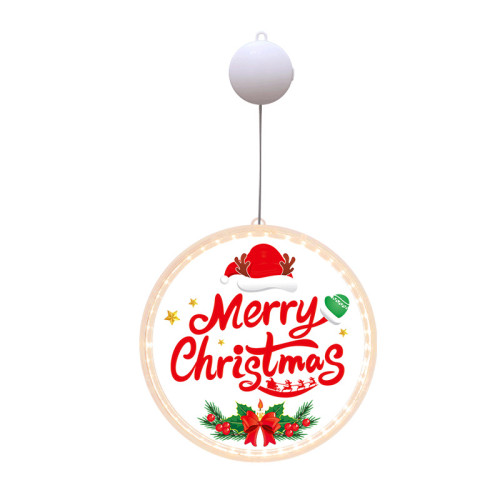 發光merry christmas字母Led彩燈掛件聖誕節櫥窗氛圍裝飾布置掛飾