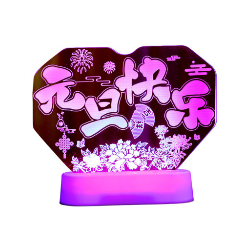 發光元旦快樂led燈牌擺件2025新年氛圍室內場景布置裝飾小夜燈