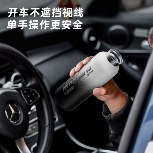 保溫杯大容量運動水杯男女新款車用316無螺紋保冷杯單手開蓋杯子