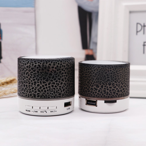 迷你裂紋無線藍牙音箱 usb充電可攜式插卡家用桌面金屬小音響禮品