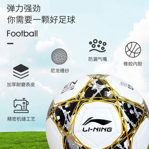 李甯足球5號成人兒童青少年專業比賽戶外訓練運動中考學生考試用
