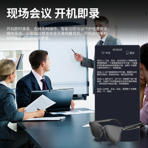 HYUNDAI現代HY-C8智能AI翻譯眼鏡耳機同聲傳譯144國語言實時會議