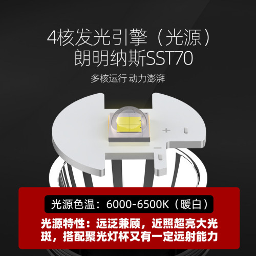 雅尼V8分體式強光頭燈超亮頭戴式電筒戶外照明大功率礦燈超長續航