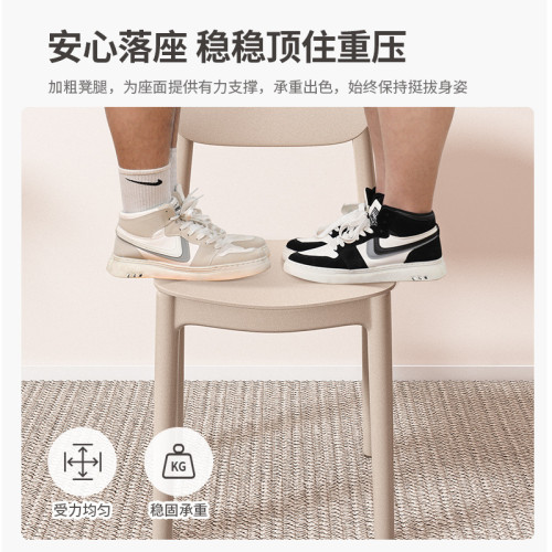 塑膠椅子靠背加厚餐椅家用舒服久坐餐桌椅可曡放商用餐廳麻將凳子