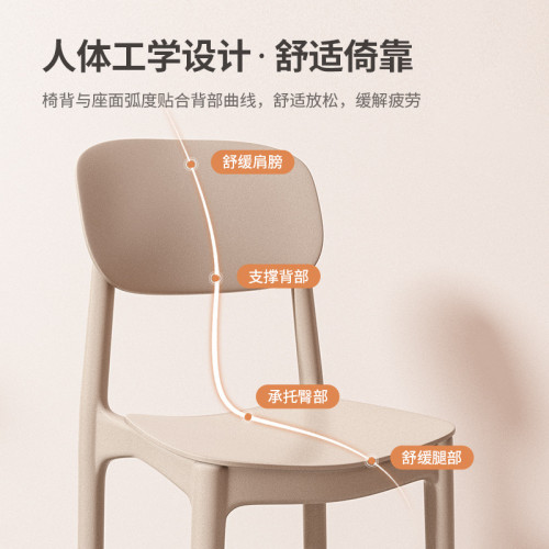 塑膠椅子靠背加厚餐椅家用舒服久坐餐桌椅可曡放商用餐廳麻將凳子