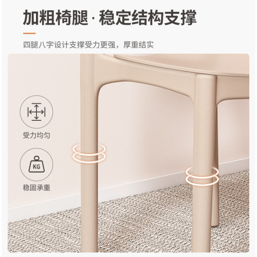 塑膠椅子靠背加厚餐椅家用舒服久坐餐桌椅可曡放商用餐廳麻將凳子