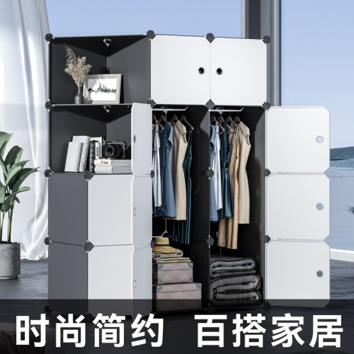 簡易衣櫃家用臥室組裝收納櫃子出租房布衣櫥宿舍小儲物櫃結實耐用