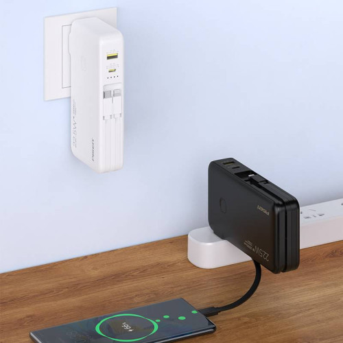 品勝充電寶20000安培雙自帶線AC插頭電霸PD快充22.5w閃充行動電源