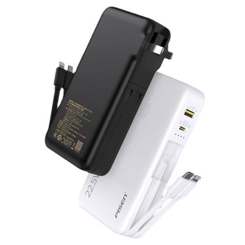品勝充電寶20000安培雙自帶線AC插頭電霸PD快充22.5w閃充行動電源
