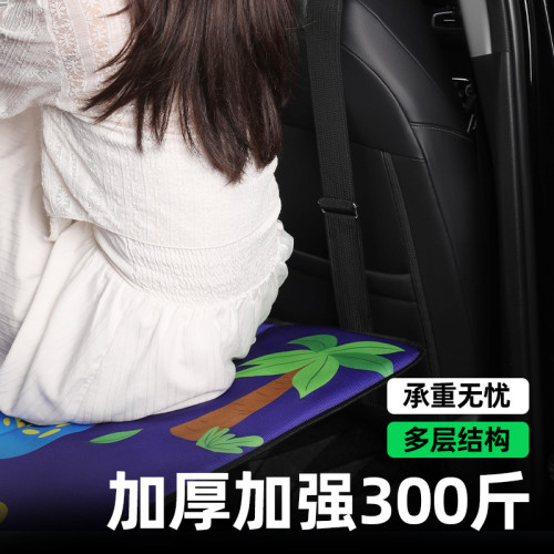 汽車後排睡墊可折曡床轎車suv後座睡覺卡通兒童墊子免充氣車用床
