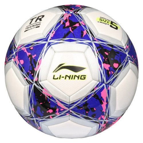 李甯（LI-NING）足球5號球考試訓練耐磨防滑成人球白紫粉LFQK683