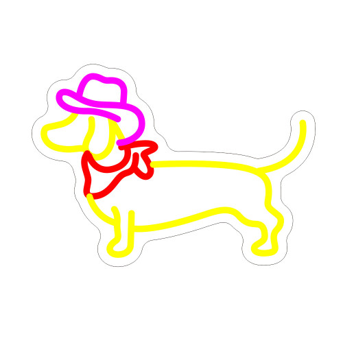 臘腸犬鬭牛犬喝酒貓滑板狗霓虹燈usb供電月亮貓led燈牌