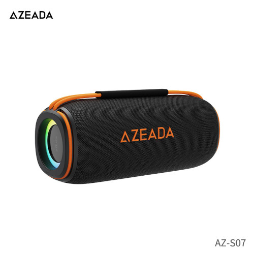 AZEADA戶外可攜式無線音箱IPX6級防水藍牙5.3旅行RGB燈光音箱