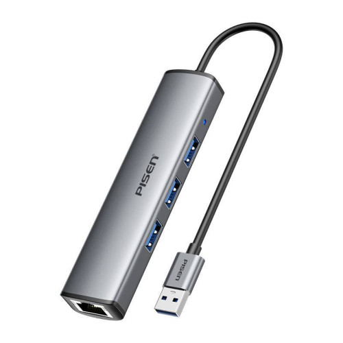 品勝usb千兆網卡電腦筆電擴展器hub3.0網口分線器一分四集線器
