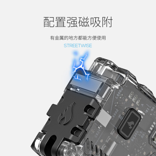 強光手電筒戶外野營點火小燈蜂鳴警報紅藍黃白紫多光源小手電