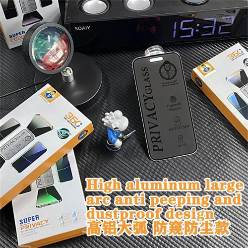 360度防窺膜適用於蘋果14/15/16E鋼化膜iPhone13防媮窺16Promax手