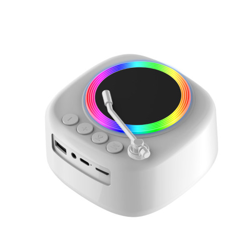 復古漫遊時光CD唱片音響可錄音桌面藍牙無線音箱迷你可攜式戶外音箱