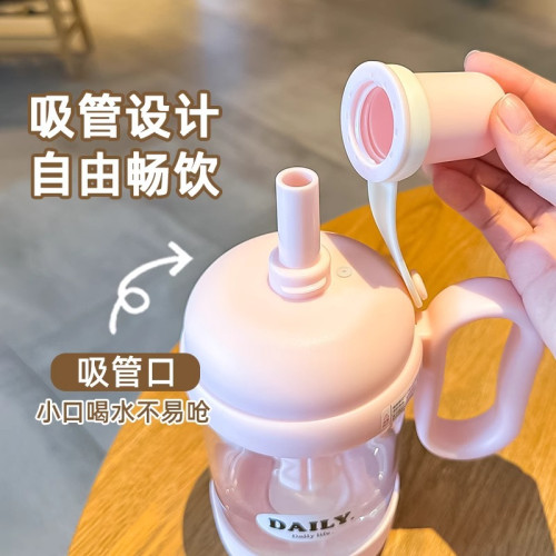 玻璃杯女高顔值大容量茶水分離泡茶杯2025新款辦公室耐高溫吸管杯