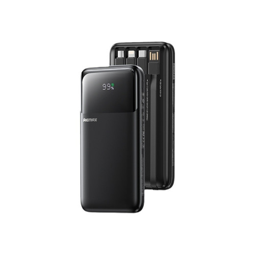 REMAX行動電源自帶4線20000安培快充充電寶PD20w自帶線充電寶禮品