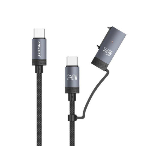 品勝二合一240W筆電數據充電線雙C適用蘋果華爲iPadPro平板快充