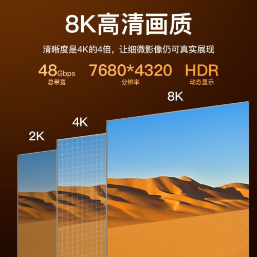 hdmi光纖線2.1版8K60hz分辨率4K144hz電腦筆電投影儀高清連接線