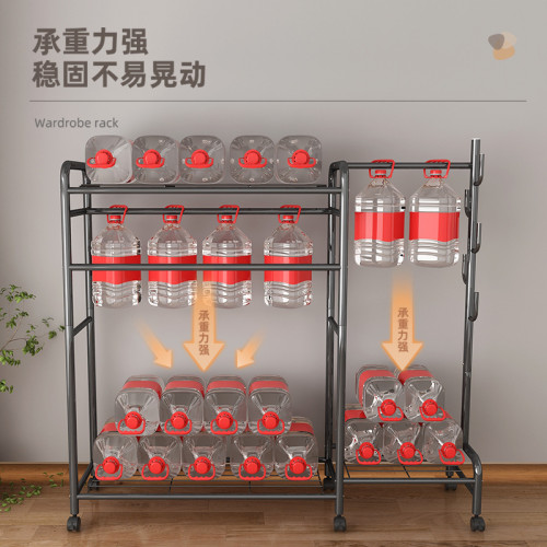 掛衣架落地臥室家用可移動雙桿置物衣帽架簡易收納架立式晾衣架子