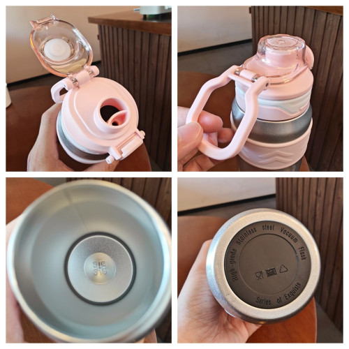 直飲保溫杯學生水杯上學專用初中生男孩款食品級316吸管保溫杯批