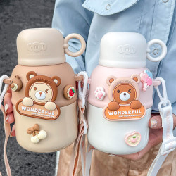 新品真空兒童保溫杯可愛水杯萌大肚杯子學生禮品杯可攜式戶外杯