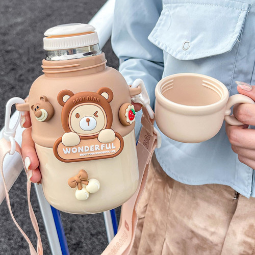 新品真空兒童保溫杯可愛水杯萌大肚杯子學生禮品杯可攜式戶外杯