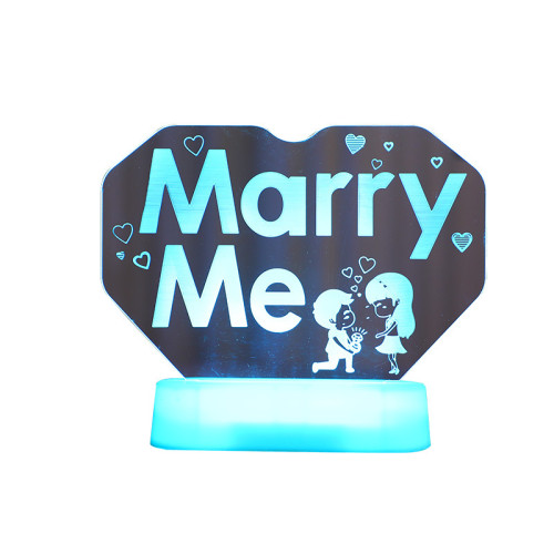 發光marryme字母LED彩燈牌七夕情人節氛圍桌面求婚裝飾布置小夜燈