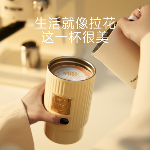 新款羅馬咖啡杯保冷高顔值吸管水杯子316不鏽鋼女新款保溫杯